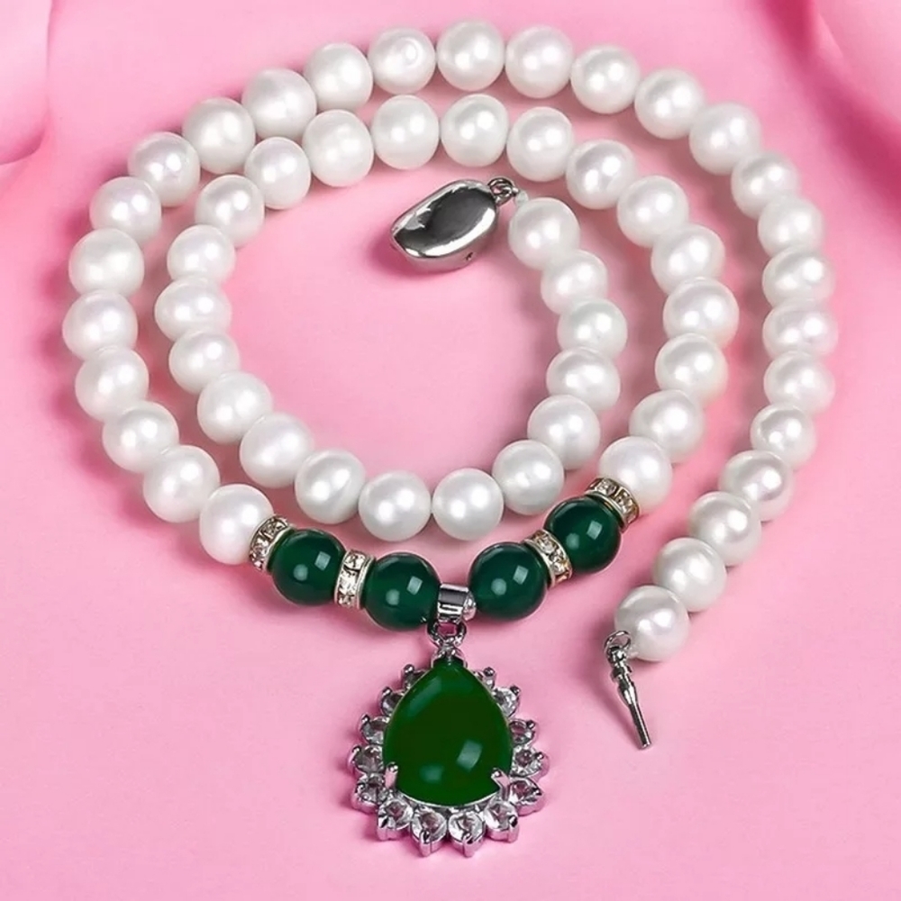 925 sterling silver 100% Freshwater pearls Natural - Picture 6 of 16
